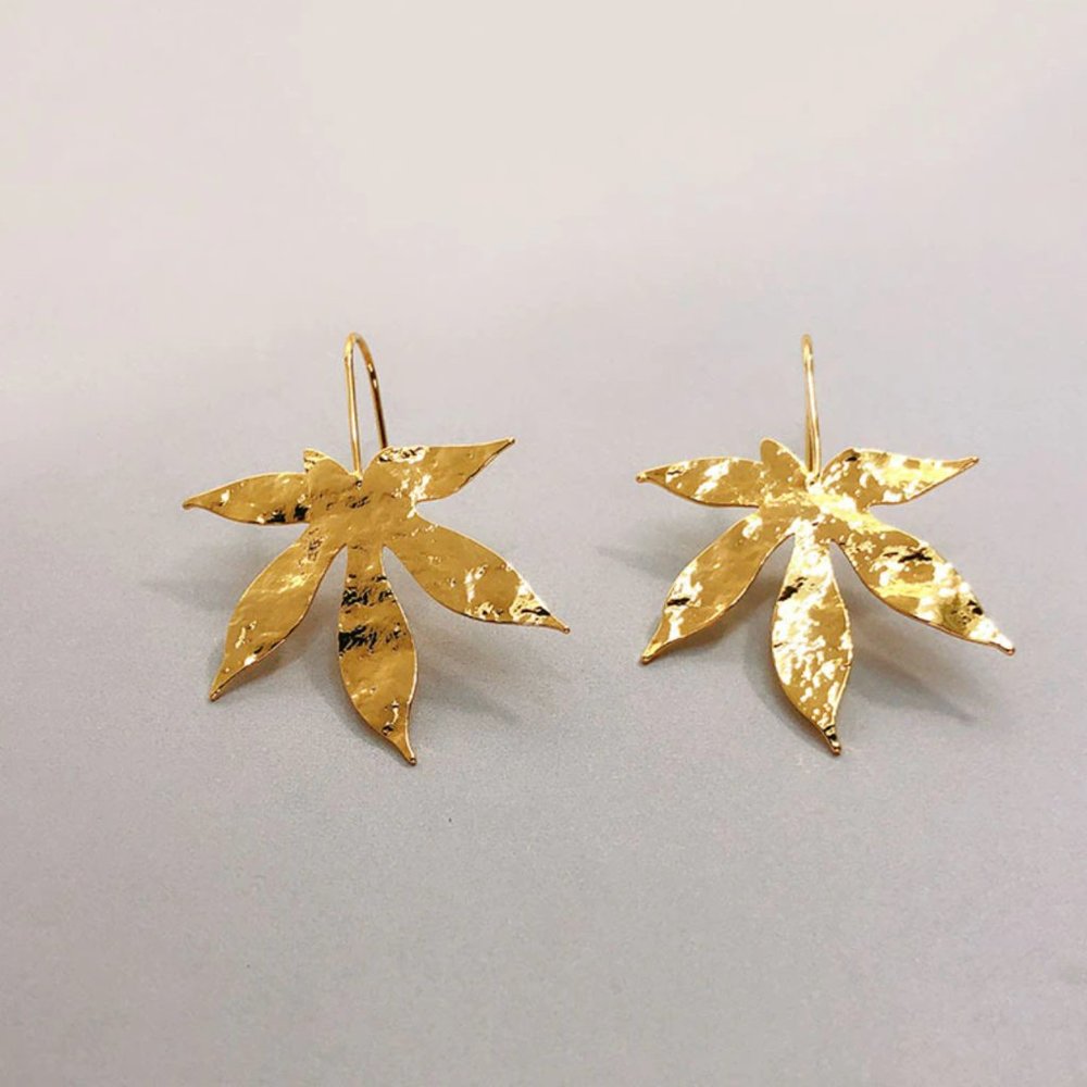 Anthropologie Fall Leaves Earrings - Picture 3 of 3